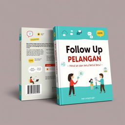 An engaging ebook cover design for 'Follow Up Pelanggan: Mind Set dan Cara Betul'