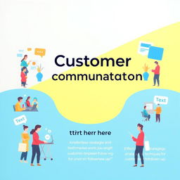 An engaging poster design that utilizes bright and professional colors, featuring visual elements that illustrate customer communication and relationships