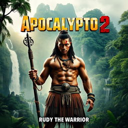 A captivating poster for 'Apocalypto 2 (2025)' titled 'Rudy The Warrior'