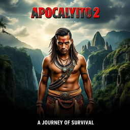 A teaser poster for 'Apocalypto 2 (2025)' featuring Rudy Youngblood as the lead character