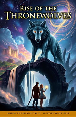 A breathtaking fantasy book cover for 'Rise of the Thronewolves'