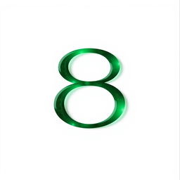 A sleek numerology card featuring only the number '8', prominently displayed in a bold, stylish font