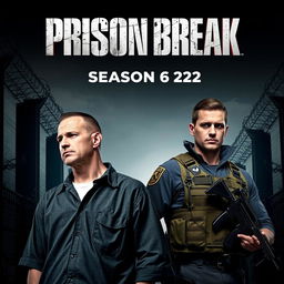 An exciting teaser poster for 'Prison Break Season 6' (2024), featuring Wentworth Miller and Dominic Purcell