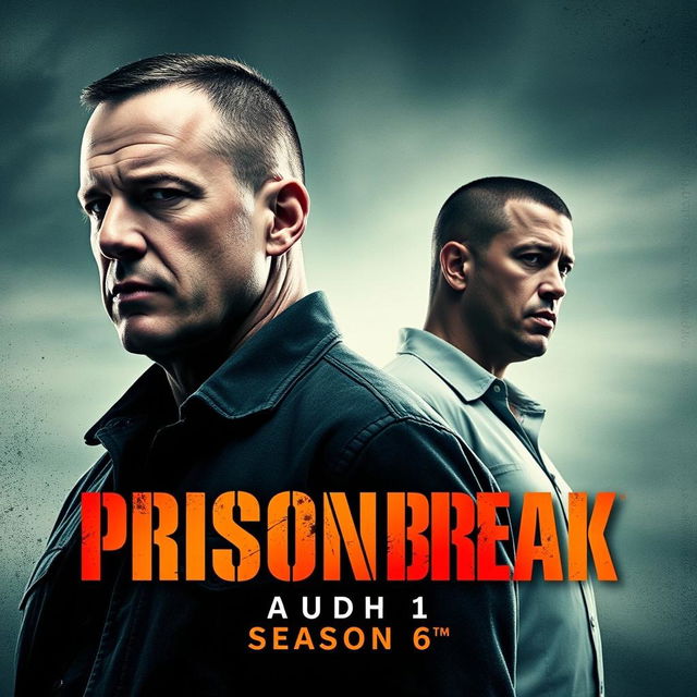 Một poster teaser hấp dẫn cho phim 'Prison Break Season 6' (2024) với sự xuất hiện của Wentworth Miller và Dominic Purcell