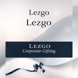 A stylish and professional cover page design for a brochure featuring the company name "Lezgo" prominently displayed at the top