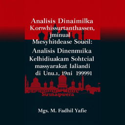 A book cover design for a title "Analisis Dinamika Kehidupan Sosial Masyarakat Islam di Uni Soviet (1922-1991)" by Mgs