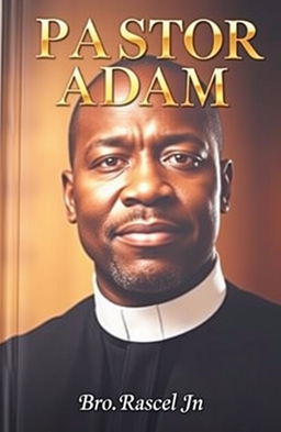 A book cover titled 'PASTOR ADAM' featuring a powerful portrait of a black man wearing a clergy collar