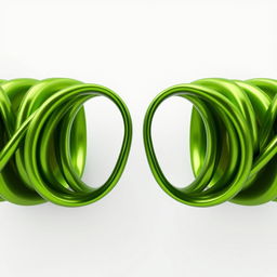 An artistic depiction of complex, vertically oriented, and curved aluminum pieces, beautifully arranged in an intricate design
