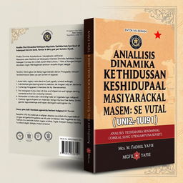 Book cover design for an Indonesian book titled 'Analisis Dinamika Kehidupan Sosial Masyarakat Islam di Uni Soviet (1922-1991)'