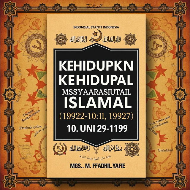 Book cover design for an Indonesian book titled 'Analisis Dinamika Kehidupan Sosial Masyarakat Islam di Uni Soviet (1922-1991)'