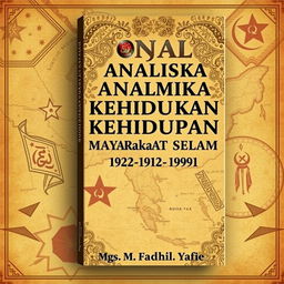 Book cover design for an Indonesian book titled 'Analisis Dinamika Kehidupan Sosial Masyarakat Islam di Uni Soviet (1922-1991)'