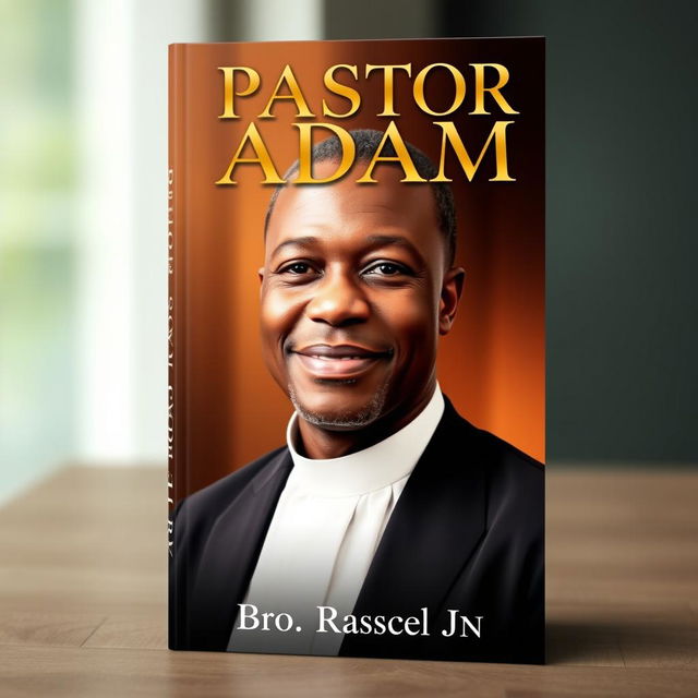 A book cover titled 'PASTOR ADAM' prominently featuring a dignified black man in a clergy collar