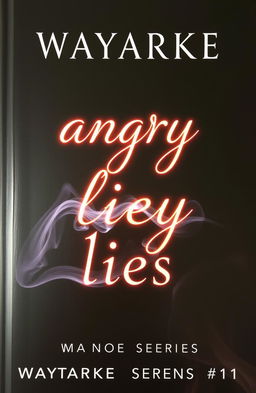 A book cover with a black background featuring an ethereal smoke effect blending into the text