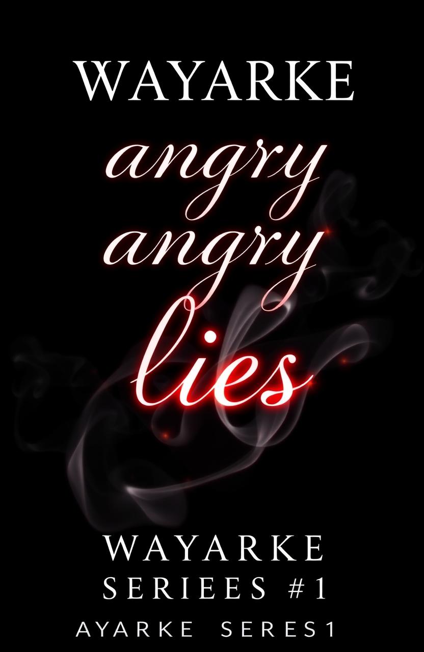 A book cover with a black background featuring an ethereal smoke effect blending into the text