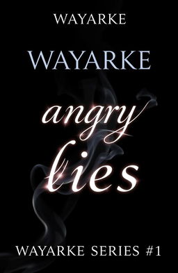 A book cover with a black background featuring an ethereal smoke effect blending into the text