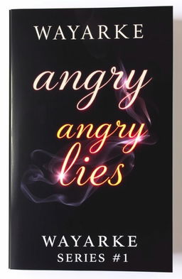A book cover with a black background featuring an ethereal smoke effect blending into the text