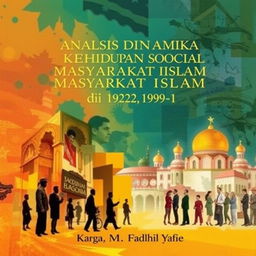Book cover design for a title in Indonesian: 'Analisis Dinamika Kehidupan Sosial Masyarakat Islam di Uni Soviet (1922-1991) Karya Mgs