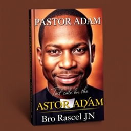A striking book cover for 'PASTOR ADAM' featuring a close-up of a black man wearing a clergy collar, radiating warmth and authority