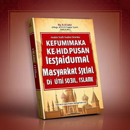 A captivating book cover design for a book titled 'Analisis Dinamika Kehidupan Sosial Masyarakat Islam di Uni Soviet (1922-1991)' by Mgs