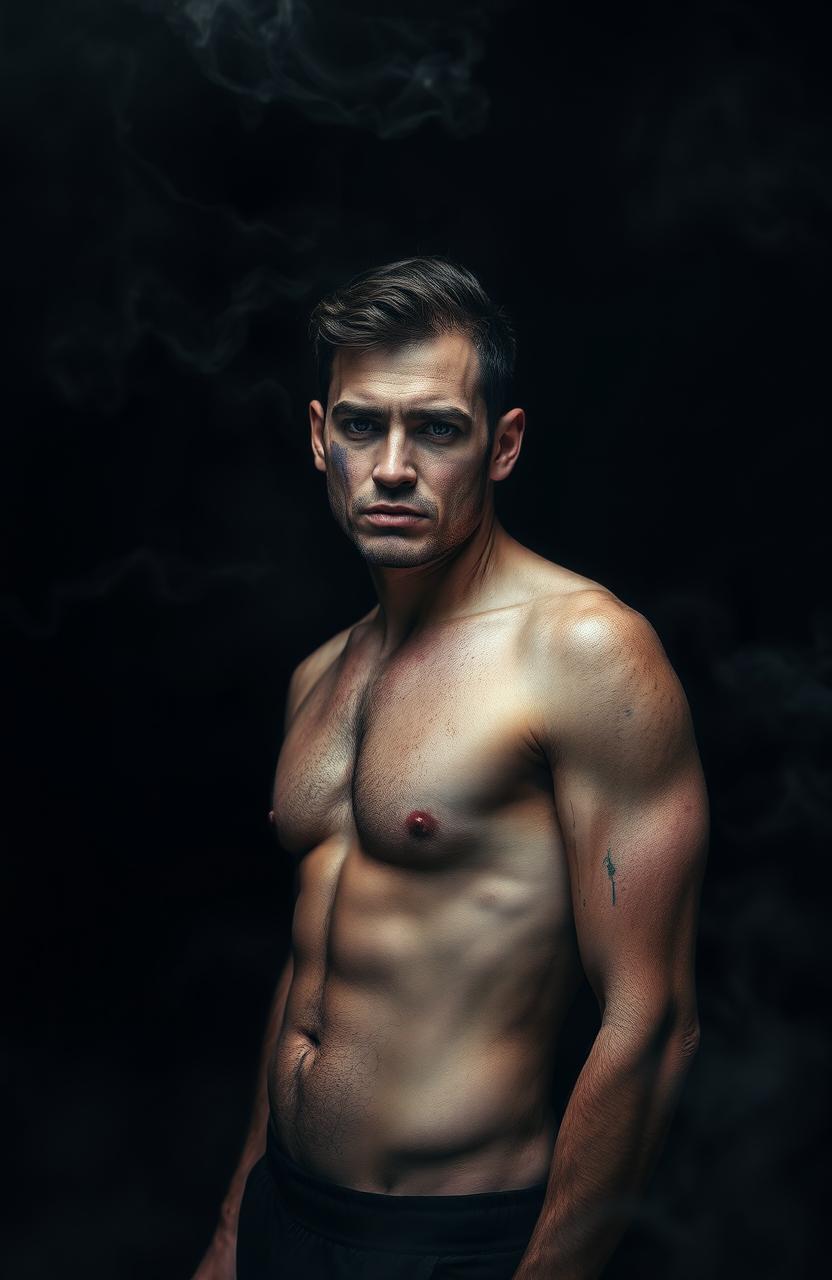 A dark, black smokey background with a subtle glow emanating from it, providing an atmospheric and mysterious ambiance