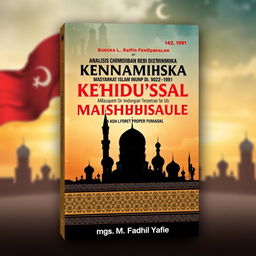A book cover design for an Indonesian title, 'Analisis Dinamika Kehidupan Sosial Masyarakat Islam di Uni Soviet (1922-1991)', authored by Mgs