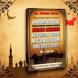 A book cover design for a title in Indonesian, "Analisis Dinamika Kehidupan Sosial Masyarakat Islam di Uni Soviet (1922-1991)", by Mgs