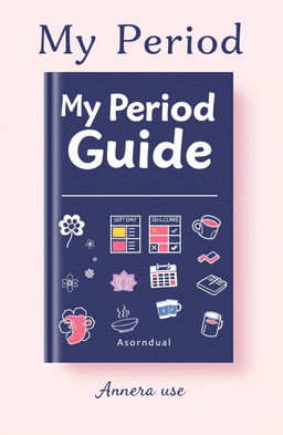 A visually engaging book cover for 'My Period Guide', featuring a stylish and informative design