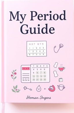 A visually engaging book cover for 'My Period Guide', featuring a stylish and informative design