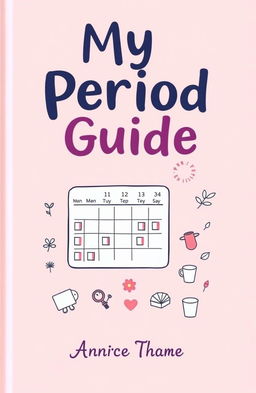 A visually engaging book cover for 'My Period Guide', featuring a stylish and informative design