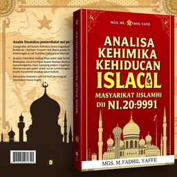 A book cover design for an Indonesian book titled 'Analisis Dinamika Kehidupan Sosial Masyarakat Islam di Uni Soviet (1922-1991)' by Mgs