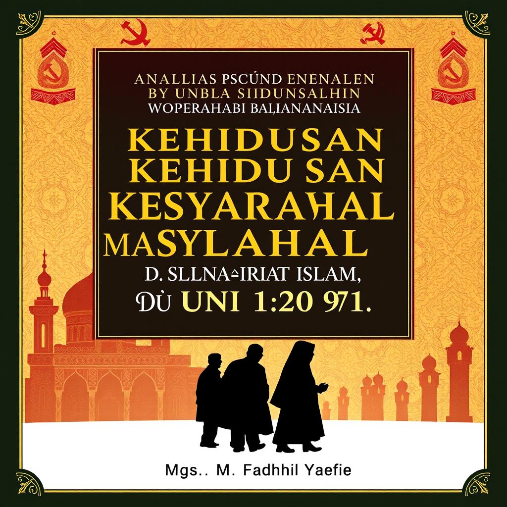 A book cover design for the Indonesian language book titled 'Analisis Dinamika Kehidupan Sosial Masyarakat Islam di Uni Soviet (1922-1991)' written by Mgs