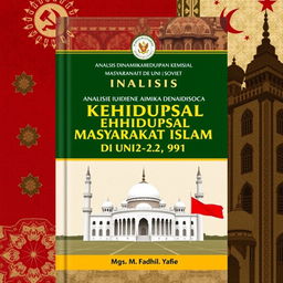 Design a book cover for the Indonesian title 'Analisis Dinamika Kehidupan Sosial Masyarakat Islam di Uni Soviet (1922-1991)' by Mgs