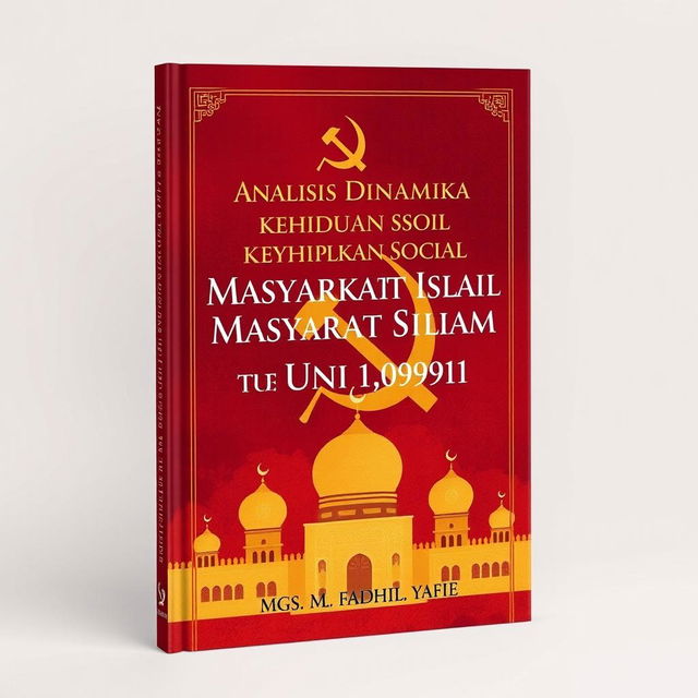 A book cover design for a title in Indonesian language: 'Analisis Dinamika Kehidupan Sosial Masyarakat Islam di Uni Soviet (1922-1991)' by Mgs