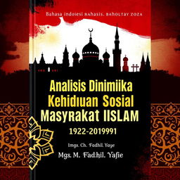 A book cover design for a Bahasa Indonesia book titled 'Analisis Dinamika Kehidupan Sosial Masyarakat Islam di Uni Soviet (1922-1991)', by Mgs
