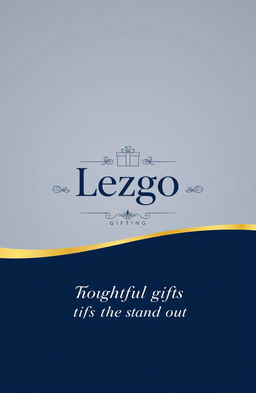 A sleek and modern corporate brochure cover for 'Lezgo Corporate Gifting'