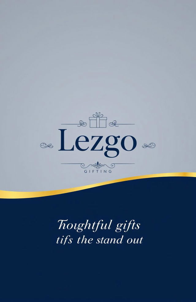 A sleek and modern corporate brochure cover for 'Lezgo Corporate Gifting'