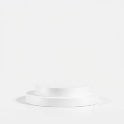 A very thin white podium appearing on a completely white background