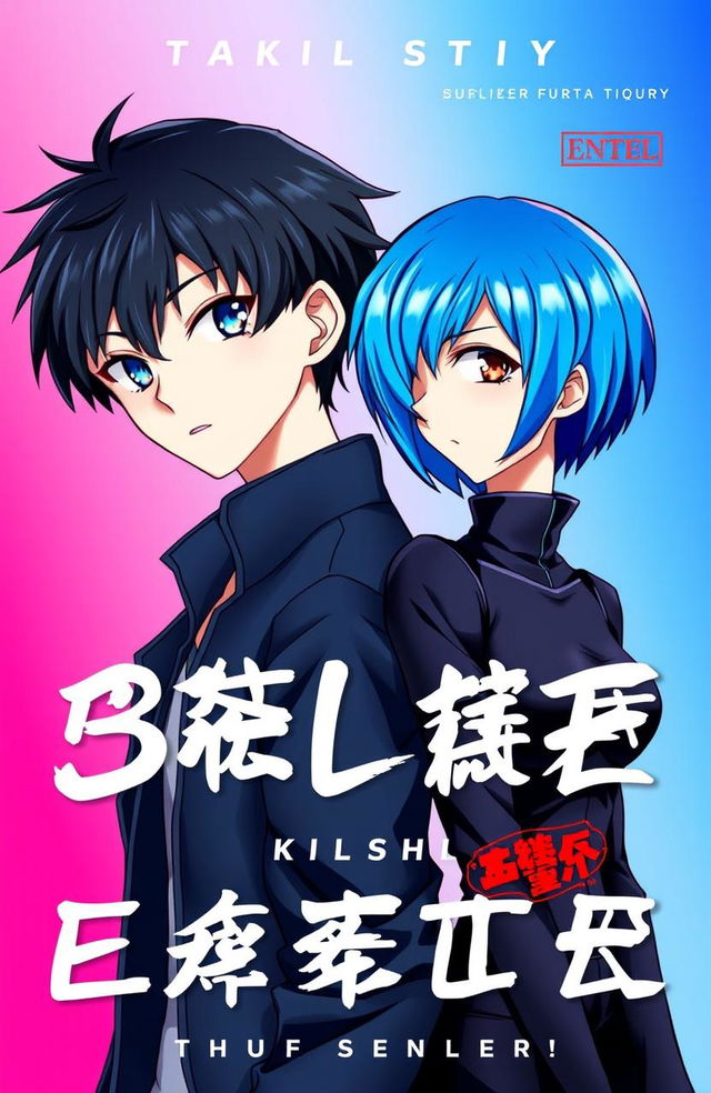 A visually striking eBook cover depicting two characters in a vibrant, stylized anime art style