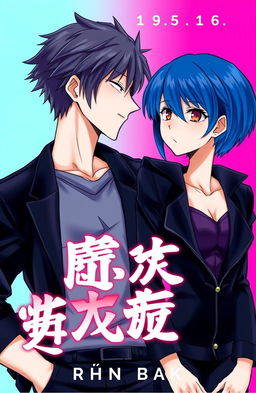 A visually striking eBook cover depicting two characters in a vibrant, stylized anime art style