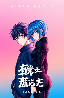 A visually striking eBook cover depicting two characters in a vibrant, stylized anime art style