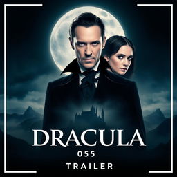 An enticing promotional poster for 'Dracula 2025 - Trailer', showcasing Keanu Reeves as the powerful and enigmatic Count Dracula, depicted in a dark, tailored Victorian suit, exuding an air of charm and menace