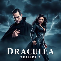 An eye-catching teaser poster for 'Dracula 2025 - Trailer 2', featuring Keanu Reeves as the ominous Count Dracula, clad in a dark, sumptuous Victorian cloak with subtle, intricate details