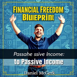 A vibrant blueprint-themed background with intricate designs showcasing financial symbols like dollar signs, arrows indicating growth, and charts
