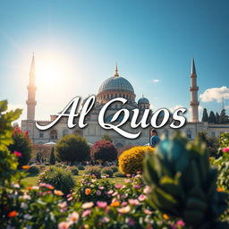 A beautifully detailed image featuring the words "Al Quds" in elegant calligraphy