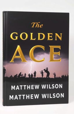 The cover of a book titled 'The Golden Ace', featuring the title embossed in sleek metallic gold letters with subtle light reflections, demonstrating a sense of bold innovation