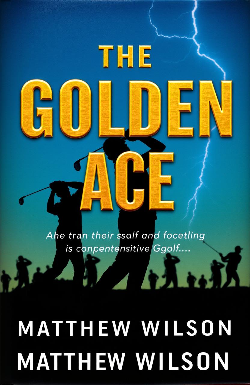 The cover of a book titled 'The Golden Ace', featuring the title embossed in sleek metallic gold letters with subtle light reflections, demonstrating a sense of bold innovation