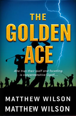 The cover of a book titled 'The Golden Ace', featuring the title embossed in sleek metallic gold letters with subtle light reflections, demonstrating a sense of bold innovation