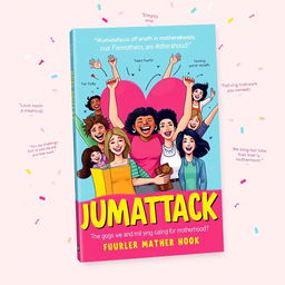 A vibrant and engaging ebook cover design for 'Mumattack', illustrating the theme of resilience in motherhood