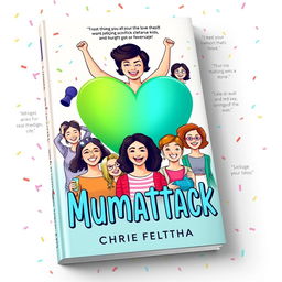 A vibrant and engaging ebook cover design for 'Mumattack', illustrating the theme of resilience in motherhood