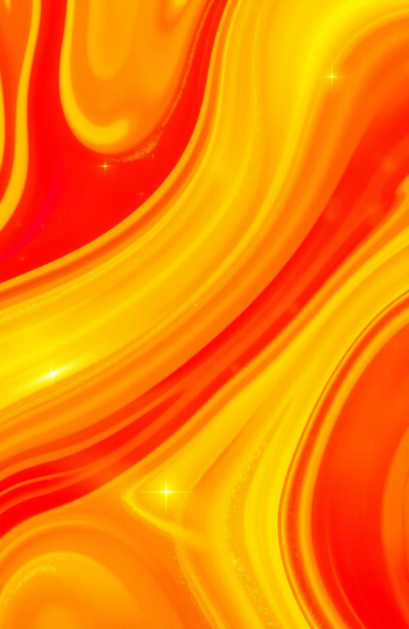 A vibrant image featuring a blend of yellow, red, and gold colors in an abstract background design